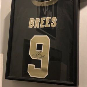 Framed Drew Brees Autographed Jersey